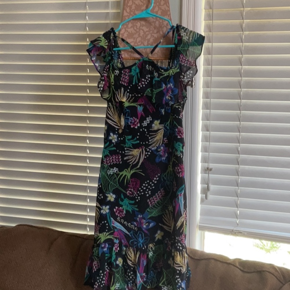 Floral Black Dress